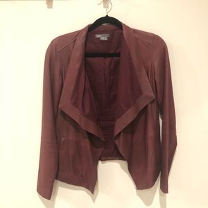 Vince XS merlot leather jacket